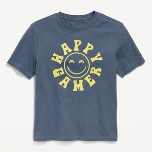 Old Navy Happy Gamer Tee in Gray and Yellow